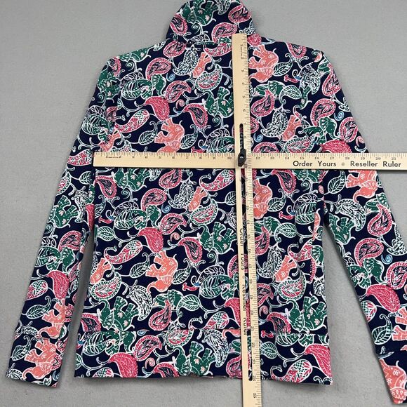 Fantastic Fawn Jacket Womens Small Navy Paisley Elephant AOP Active Boho Track - Picture 8 of 11